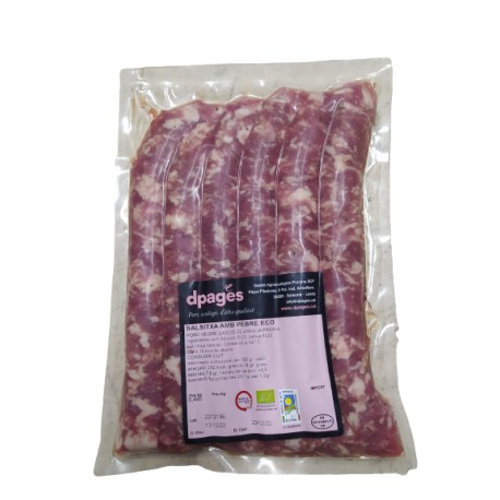 Salsitxa (amb pebre) [6 salsitxes paquet, 400grs aprox] 16.70Eur/Kg